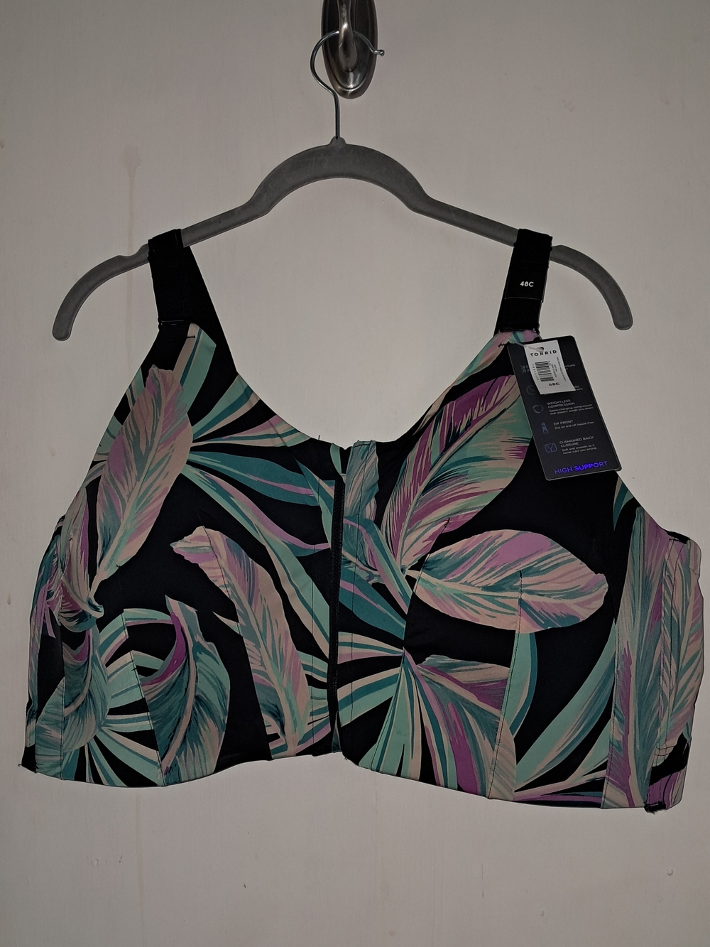 Torrid High Impact Sports Bra 48C NWT Tropical Print